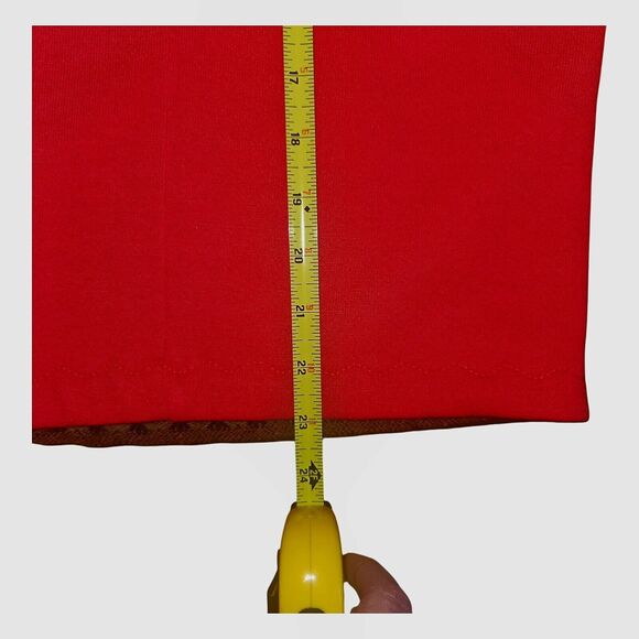 Vintage Lee Heavyweight Pearl Snap Fleece Cardigan Southwest Red Size M - Picture 5 of 10